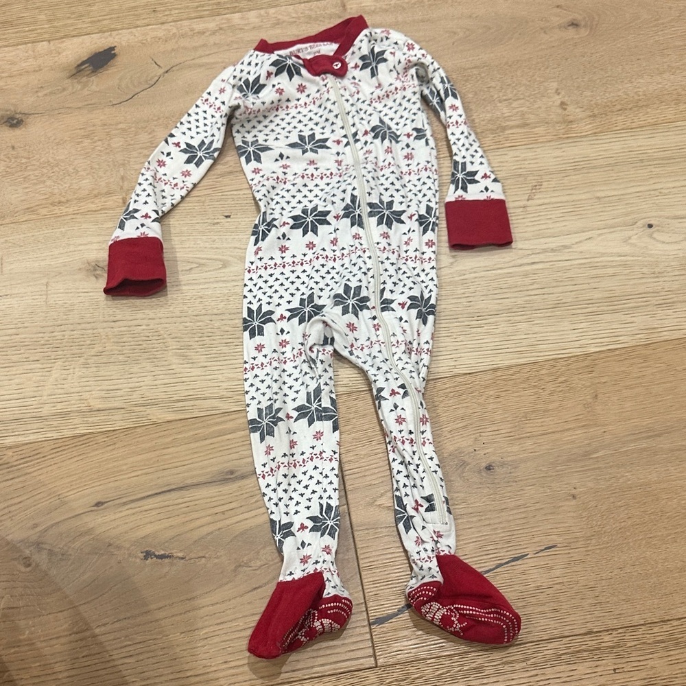Burt’s bees baby Festive Red and White Kids One Piece 12m